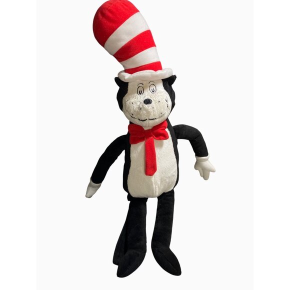 Dr. Seuss Kohls Cares Cat In The Hat Plush Toy 19" Polyester Black/White/Red - Picture 3 of 10